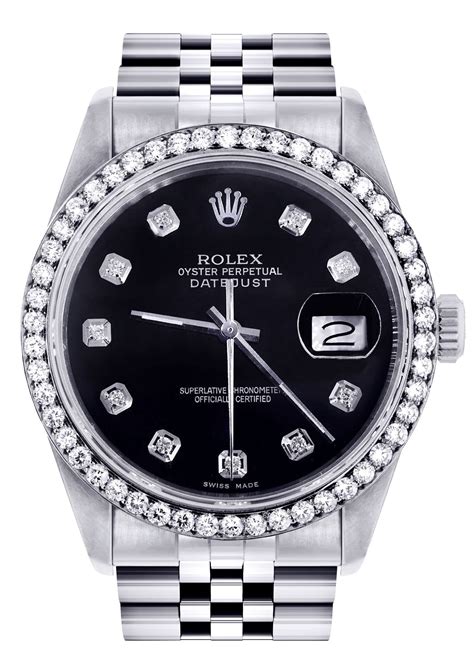 rolex watch men silver|silver rolex with black head.